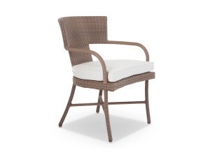 Садовый стул из смолы с подлокотниками