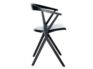 Деревянный складной стул с подлокотниками со встроенной подушкой