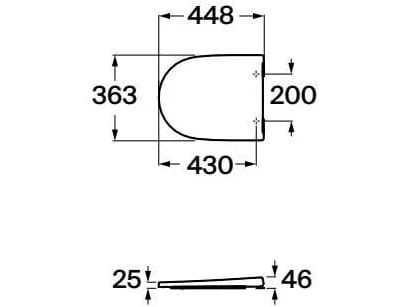 Пластиковое сиденье для унитаза Roca ONA 801E10..1 / 801E20..1 ARCH-00075850 - Вид №2