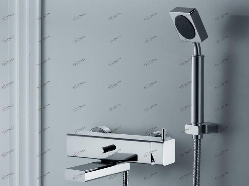 JUSTIME Смеситель для ванны настенный из хромированной латуни с ручным душем Mark 6909-94-81cp