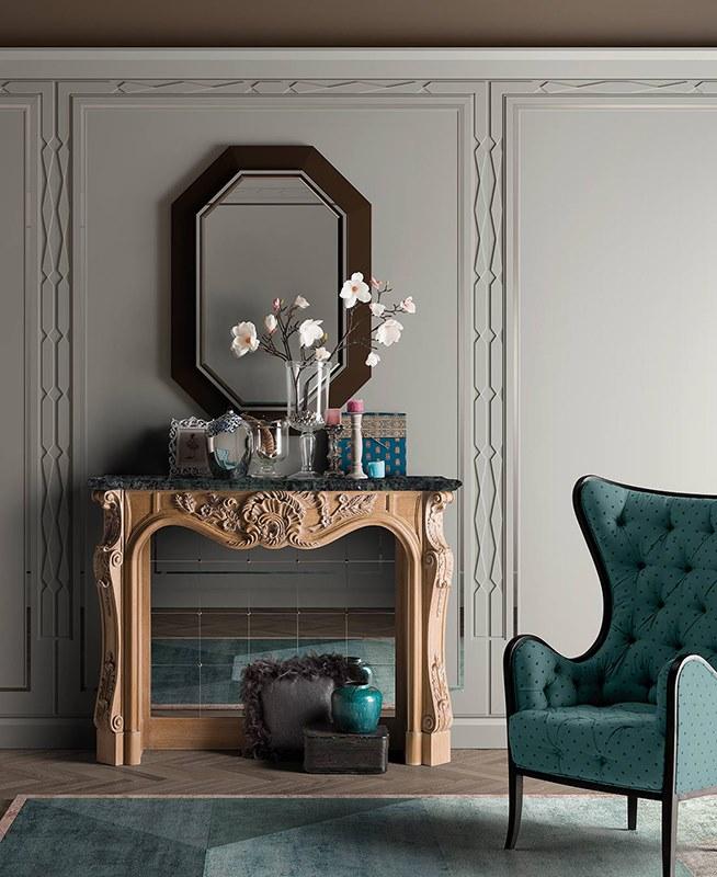 Prestige Облицовка камина деревом и стеклом Capricci 00z26 - Вид №1