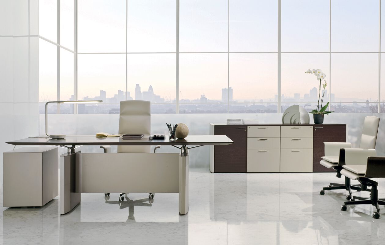 Кожаный деревянный низкий офисный шкаф i 4 Mariani De_Symetria ARCH-00066574 - Вид №5