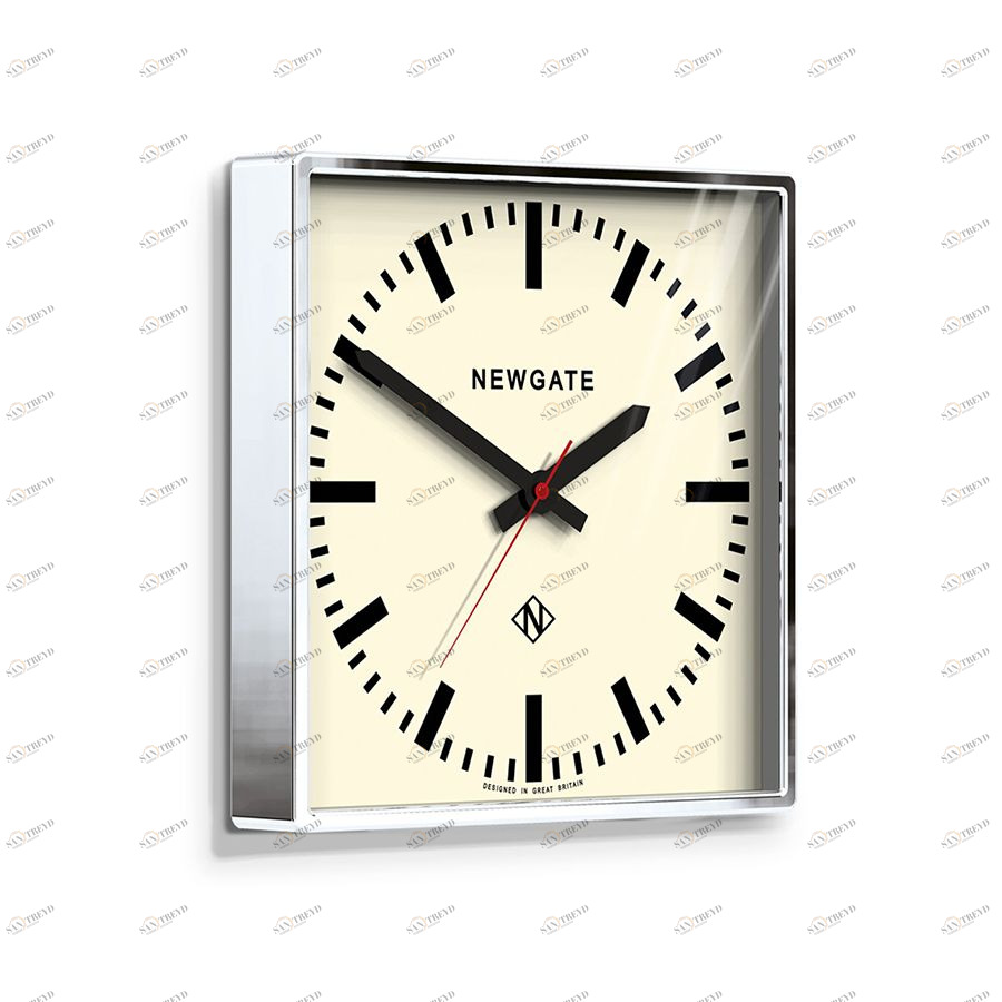 Настенные часы Underpass, 45х45х7 см, хром Newgate UND72CH