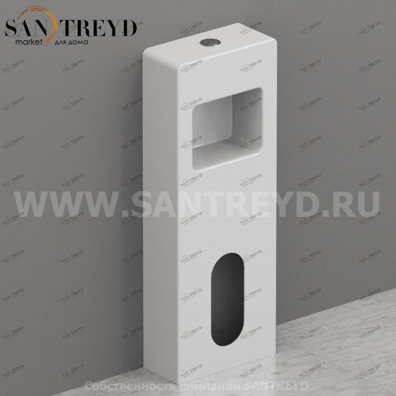 248201 UNICO приставная панель для биде с полочкой для аксессуаров 36 см цвет Белая глазурь Kerasan Flo Италия