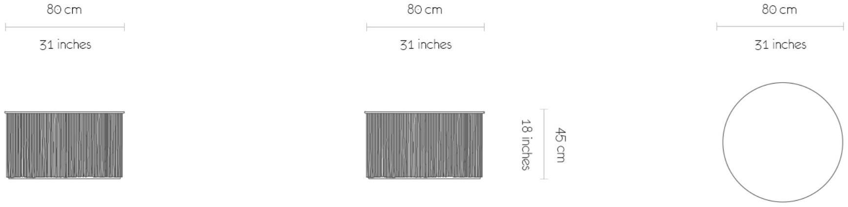 MORADA Круглый пуф из нубука Taglia Taglia otr - Вид №4