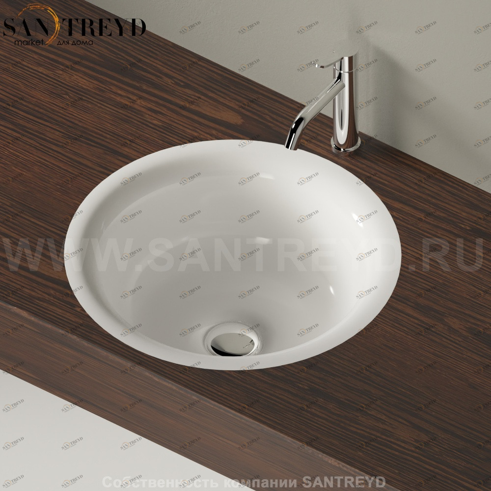 ACER1061IZZZ Накладная раковина под столешницу  круглая Agape IN -OUT
