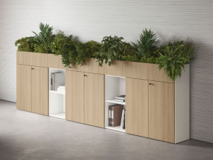 Mobile ufficio in melaminicp con flower box