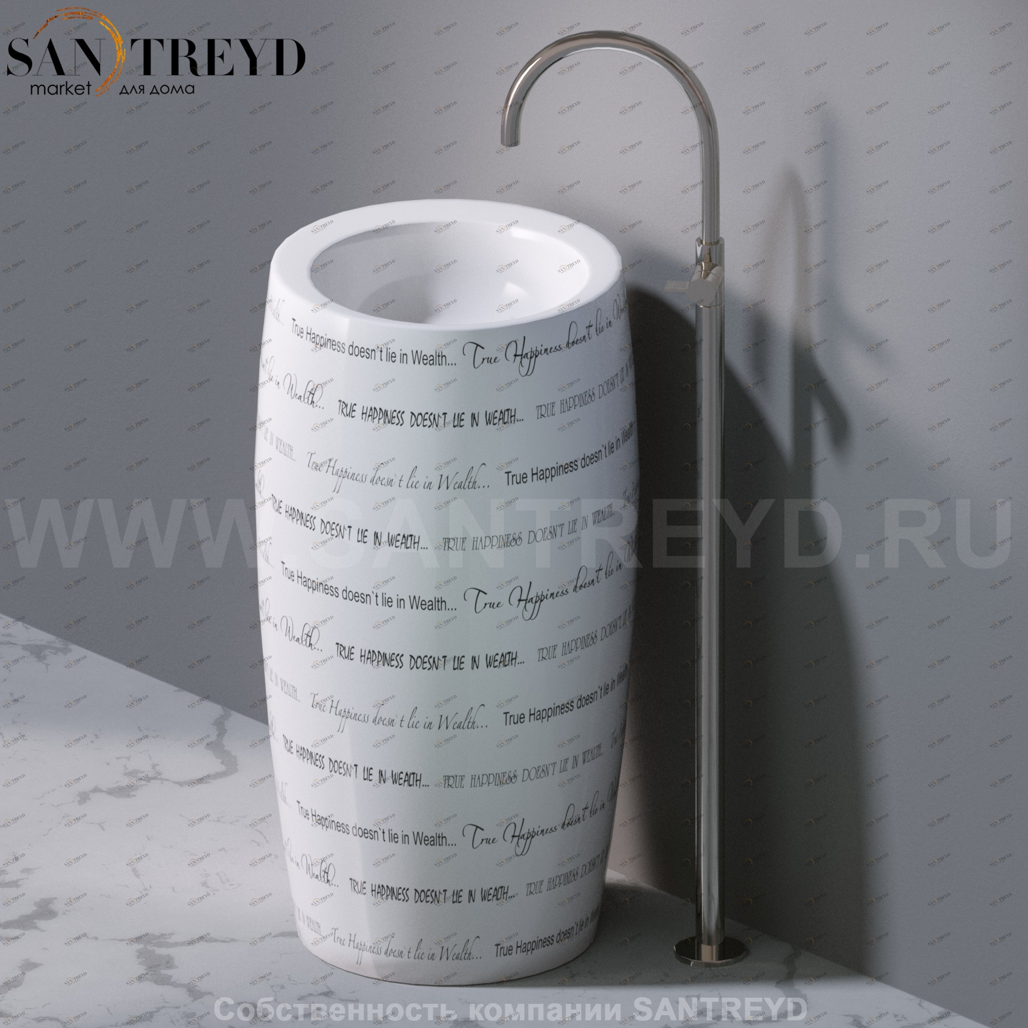 L100T0R0VT.420 Напольная раковина стоящая круглая A. e T. Italia SPOT AeT ITALIA TOTEM