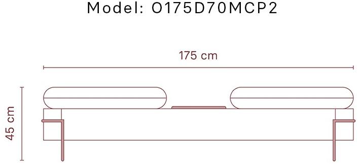 Momocca Модульная скамья со спинкой, обитая тканью Olga sun-id-1453689 - Вид №28
