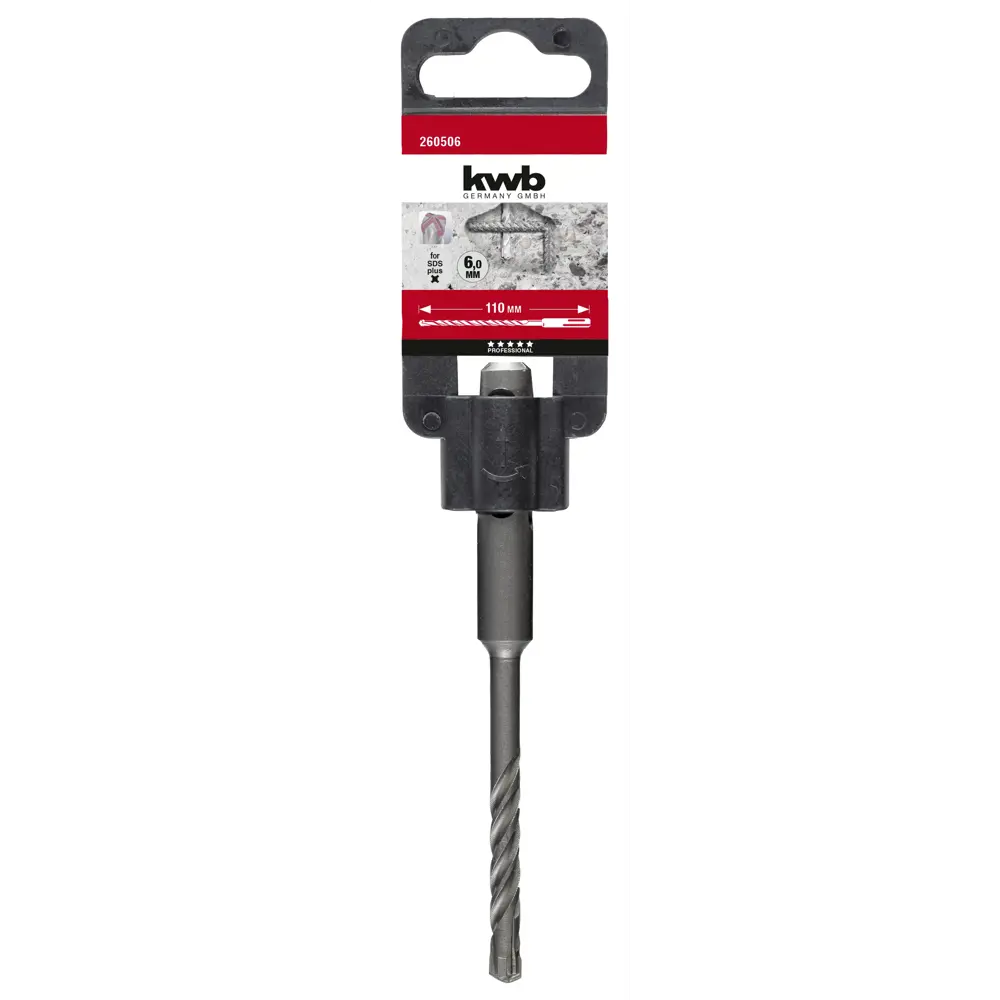 Бур по бетону SDS-plus KWB 260506 6x110 мм STLM-2014157 - Вид №1
