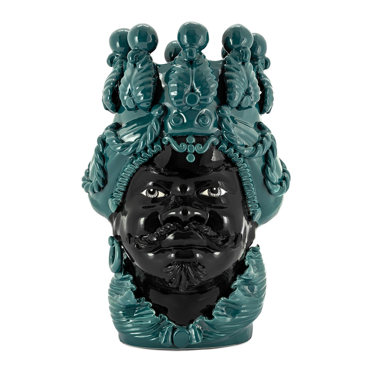201081-96 ABHIKA ВАЗА MORO MAN БОЛЬШАЯ ПРОСТО TEAL  - Вид №1