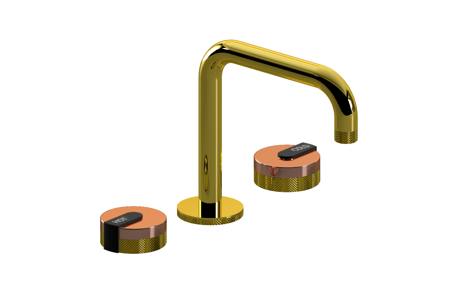 E-11511-R1RG-L1MBK-PB Смеситель для умывальника на 3 отвертия GRAFF MOD+