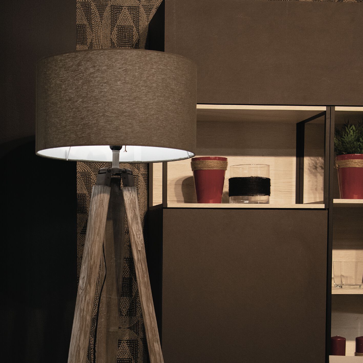 Деревянный торшер со штативом Fan Europe Lighting дизайн окружающего света ARCH-00035439 - Вид №1