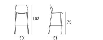 Стальной штабелируемый высокий садовый стул emu Darwin ARCH-00093011 - Вид №4