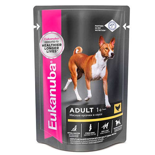 ПР0036746 Корм для собак курица в соусе конс. пауч 100г Eukanuba 