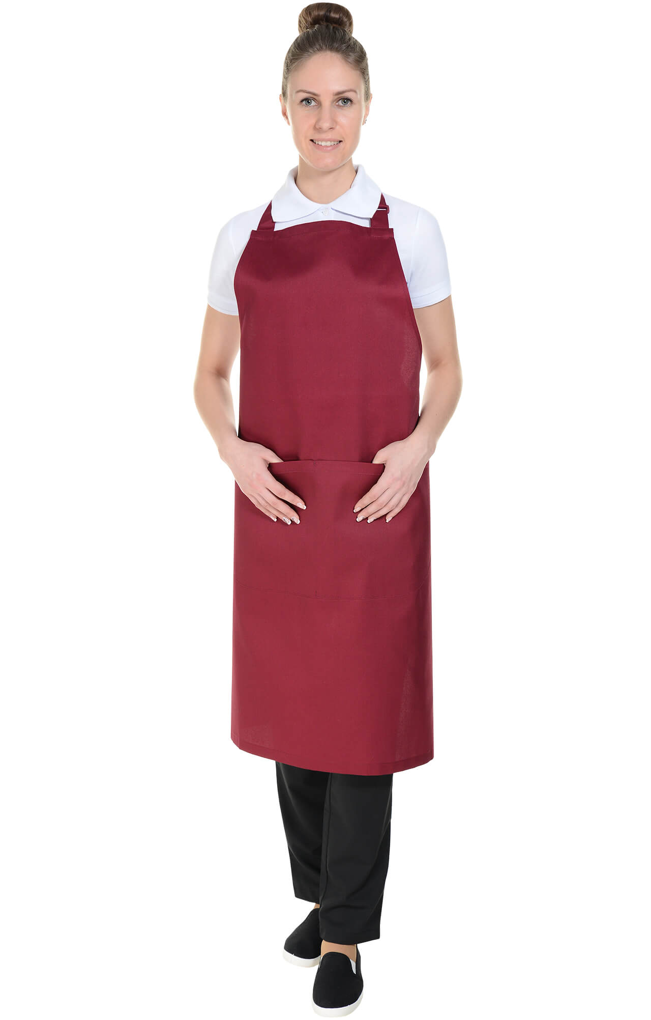 59925 Фартук  с нагрудником, цвет burgundy BARISTA  Одежда для официантов  размер  - Вид №13