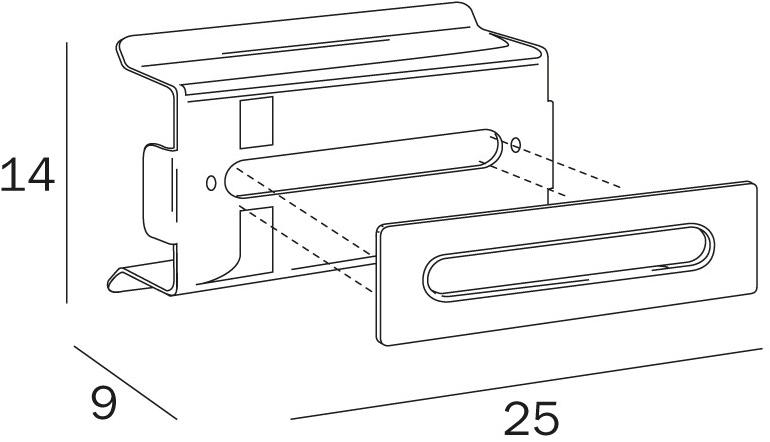 INDA® Дверь Kleenex для гостиниц из металла Hotellerie A04250 - Вид №1
