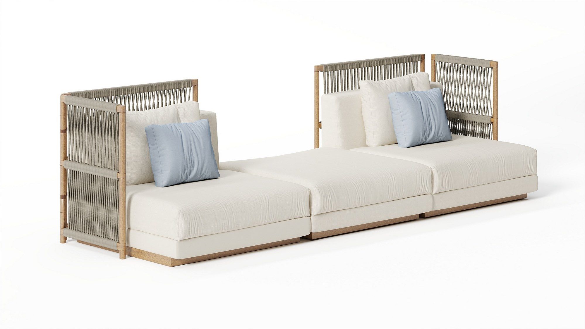 Секционный садовый диван с каркасом iroko Braid Embrace ARCH-00041078 - Вид №8