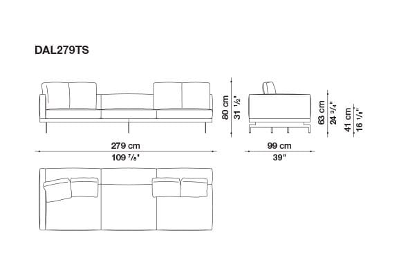 3-местный тканевый диван B&B Italia док ARCH-00033457 - Вид №30