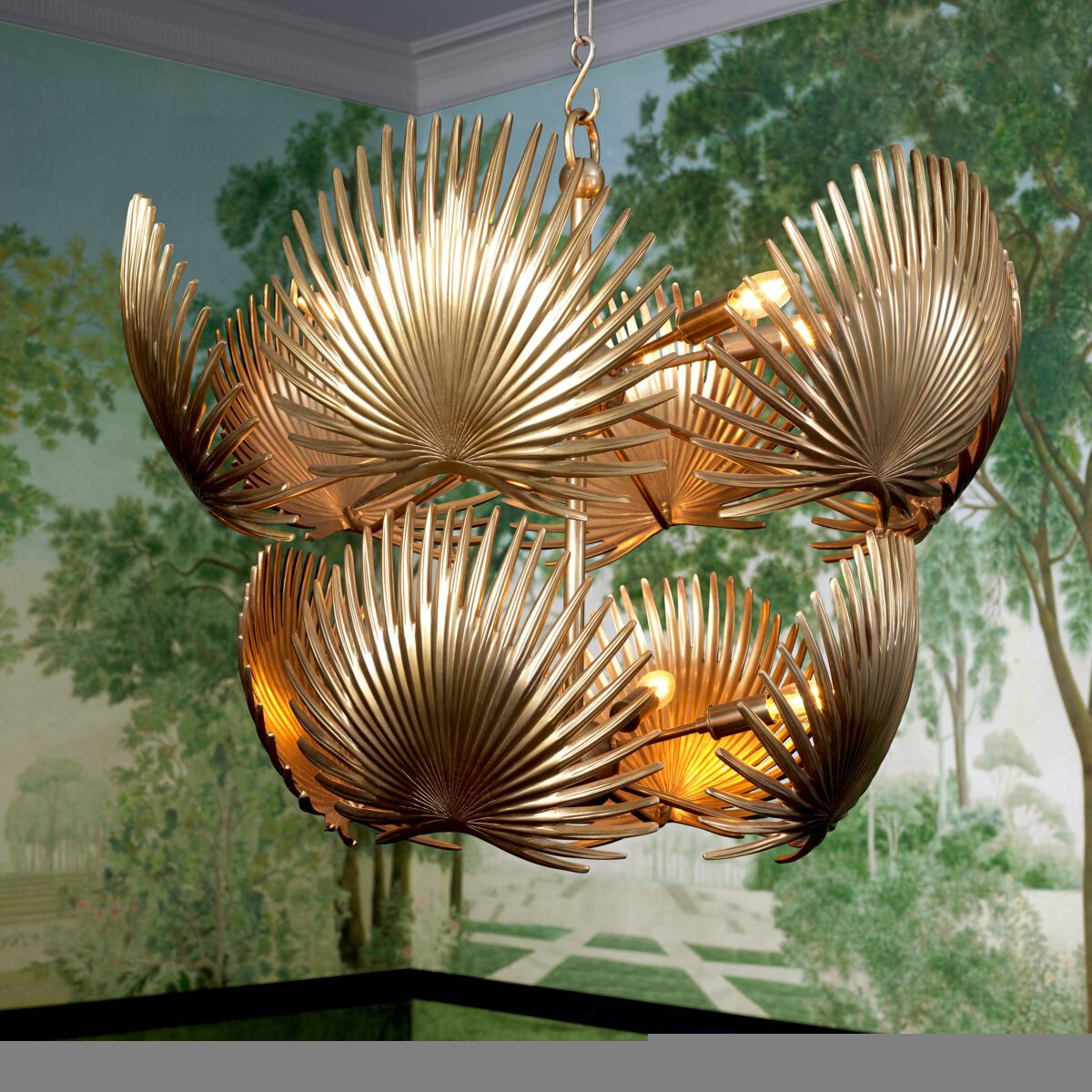 Латунный светодиодный подвесной светильник Eichholtz FOLIAGE ARCH-00042712 - Вид №1