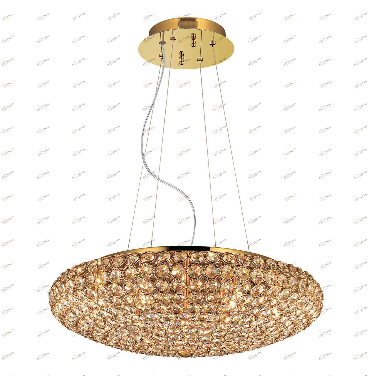 Подвесной светильник Ideal Lux King SP OroА IDEAL LUX ДИЗАЙНЕРСКИЕ, KING ORO 072666 Золото;прозрачный 