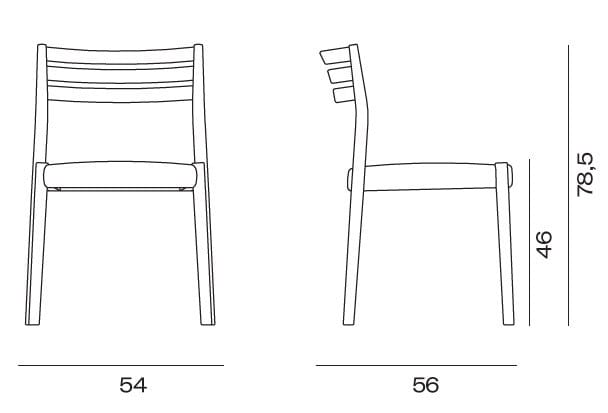 Штабелируемый деревянный стул и сиденье из переработанной кожи Vergés Bogart ARCH-00113304 - Вид №10