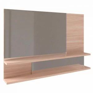 Зеркало настенное с полкой деревянное "Комфи-2" GRAUM ДИЗАЙНЕРСКИЕ 304101 Бежевый