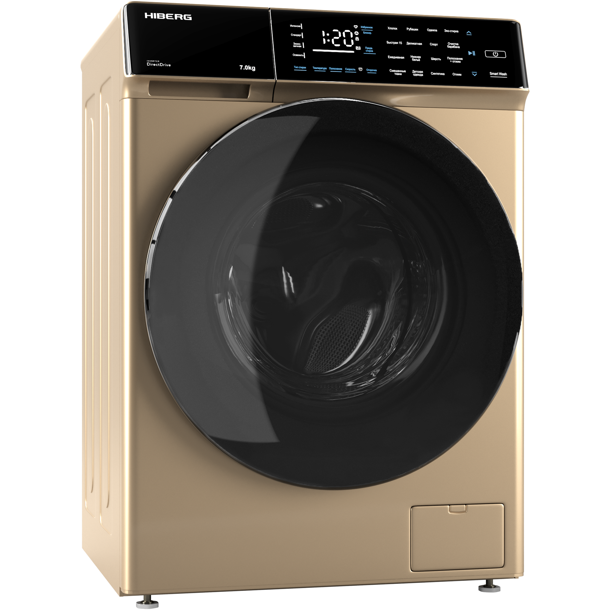 9975385 Стиральная машина HIBERG i-DDQ9-712 G золотистый STDN-0057449 - Вид №3