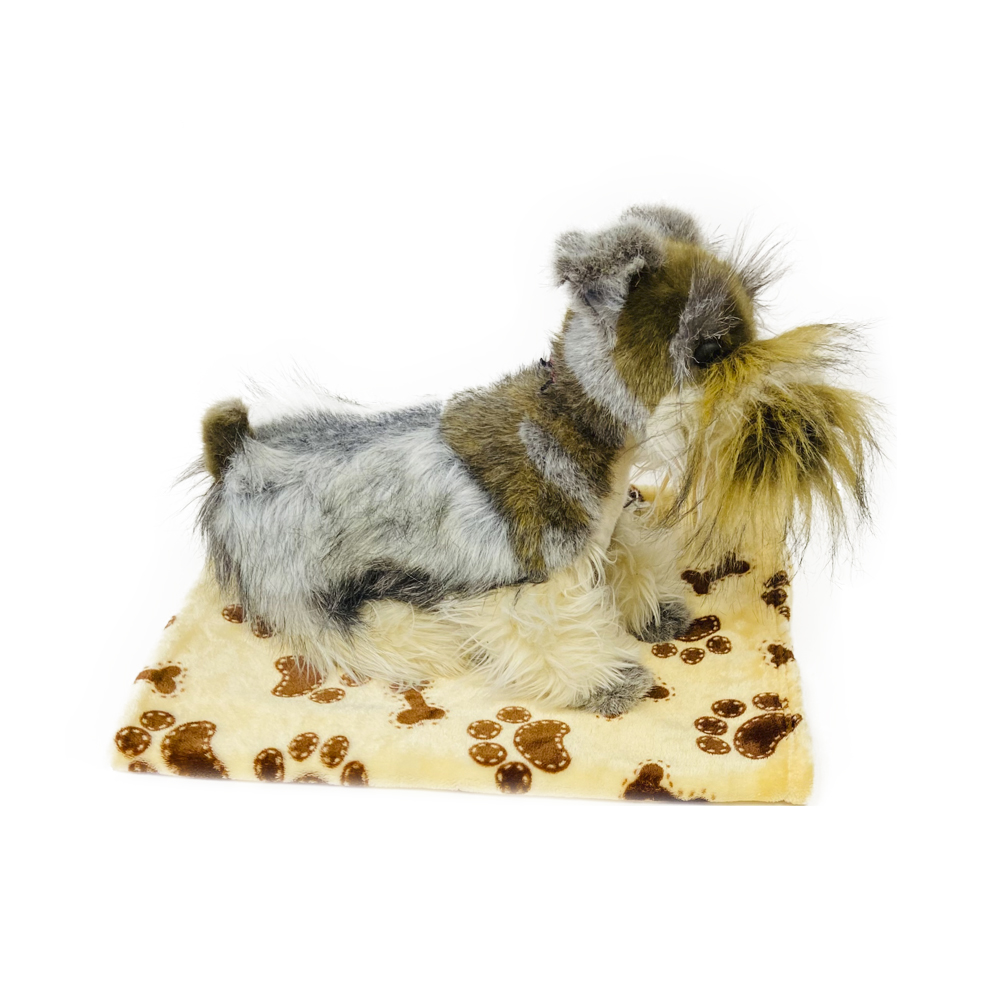 ПР0057559 Плед для собак "Лапки Косточки"бежевый 100*75 Ломинар 