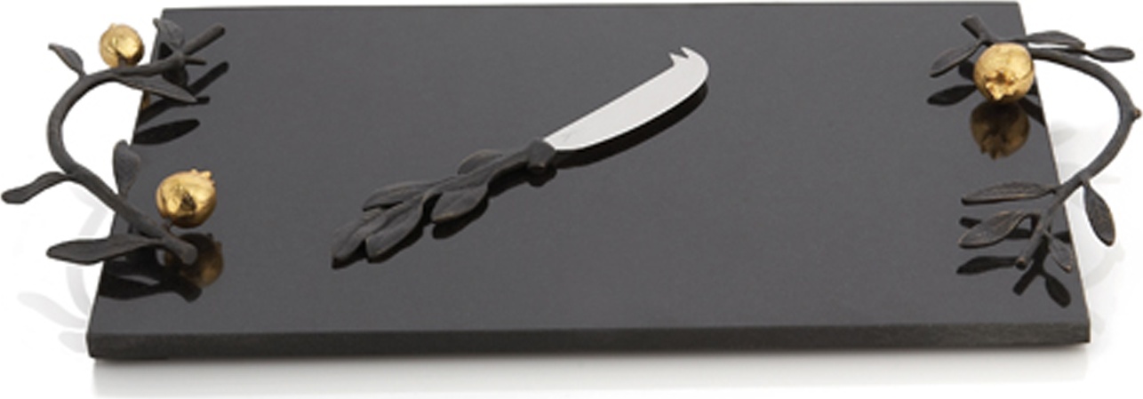 10556812 Michael Aram Доска для сыра с ножом Michael Aram Гранат 47х25см, гранит Гранит 