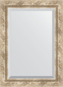 BY 3381 Зеркало с фацетом в багетной раме - прованс с плетением 70 mm EVOFORM Exclusive