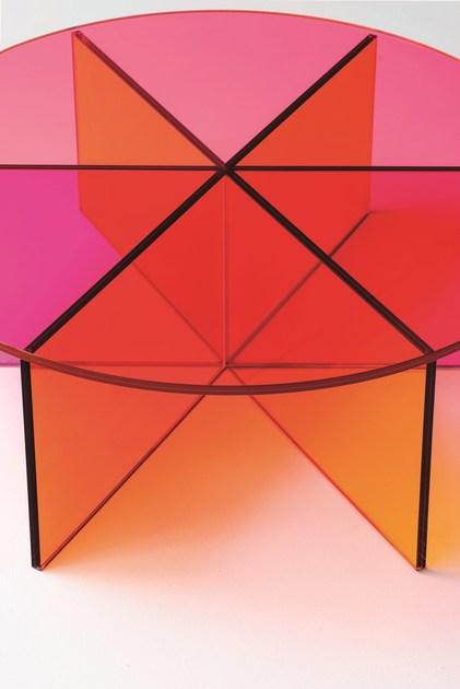 Glas Italia Низкий круглый журнальный столик из хрусталя sun-id-1476416 - Вид №1