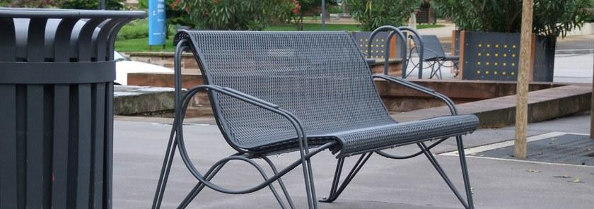 Euroform W Скамья металлическая с подлокотниками со спинкой  53m, 54m, 55m  - Вид №3