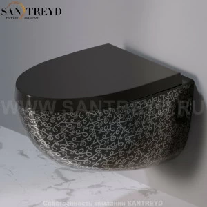 S511.401P Подвесной унитаз настенный Черный A. e T. Italia OVAL Италия