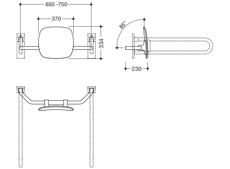 805.51.907 поддержка спины HEWI Stützen  - Вид №1