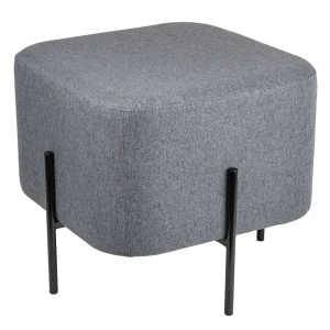 Пуф на ножках рогожка Эрик серый 45x42 см