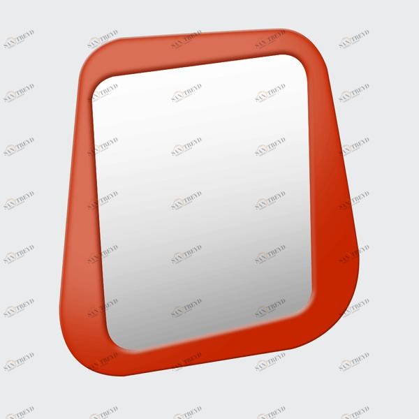 Зеркало настенное малое крашеное красное Woodi WOODI ДИЗАЙНЕРСКИЕ 00-3966367 Красный 