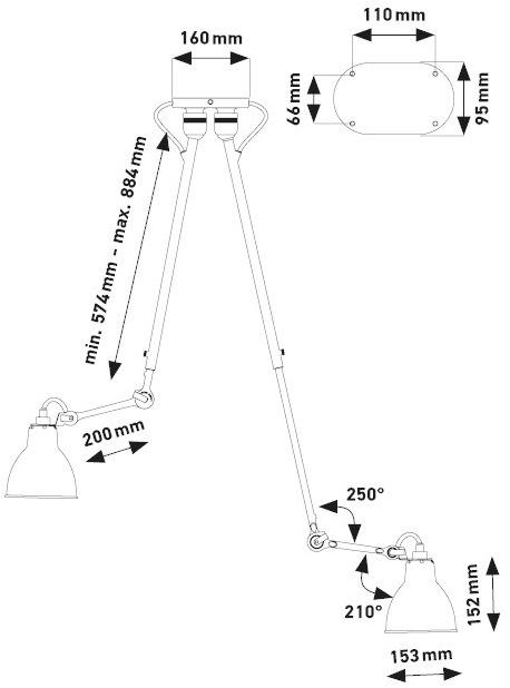 DCW éditions Регулируемый потолочный светильник из стали Les doubles de gras sun-id-1492298 - Вид №1