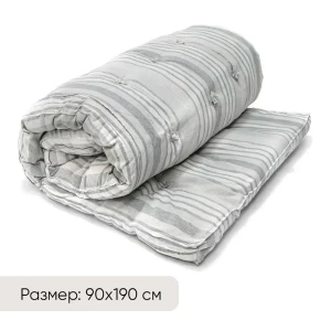 91164874 Матрас-топпер Doma ватный двусторонний 90x190 см тик, беспружинный, односпальный STLM-1439188
