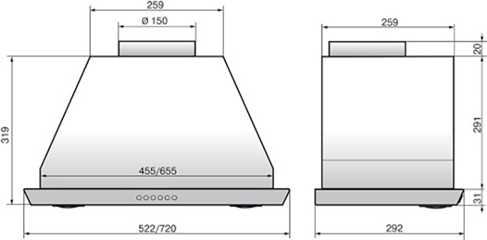 1391877 Вытяжка полновстраиваемая ELIKOR Врезной блок 52Н-1000-Э4Д серебристый STDN-0148926 - Вид №8