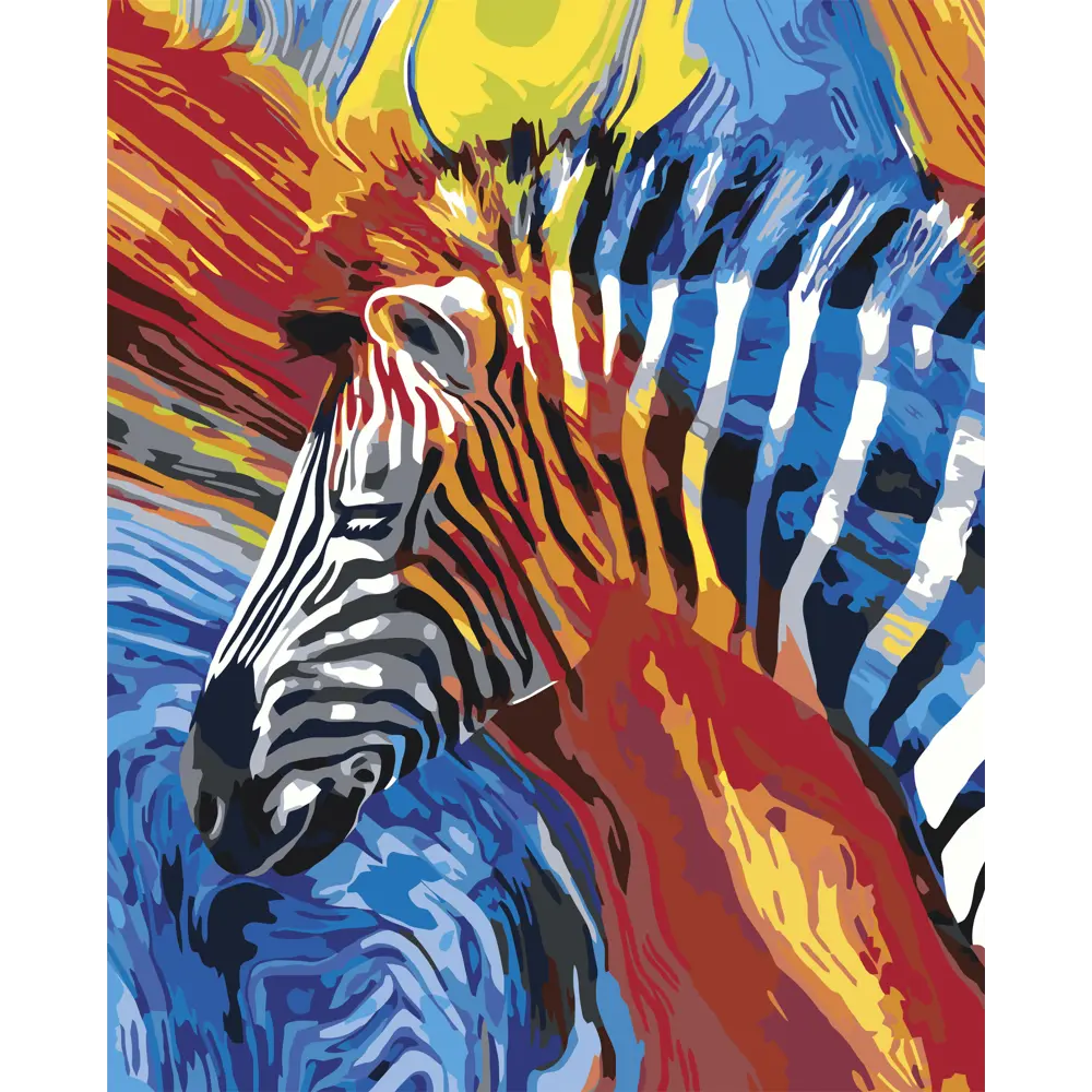 Картина по номерам Радужная Африка 40х50 см FBRUSH STLM-2027331