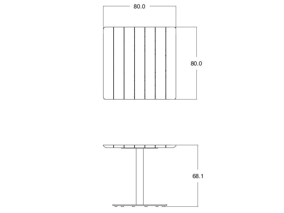 Квадратный стол из тикового дерева TRIBÙ T-Table ARCH-00022346 - Вид №4