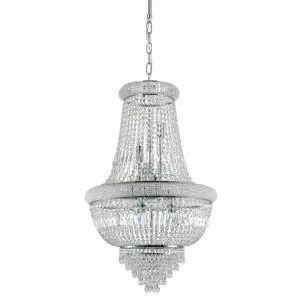 Подвесная люстра Ideal Lux Dubai SP10 Cromo IDEAL LUX ДИЗАЙНЕРСКИЕ, DUBAI 312446 Хром