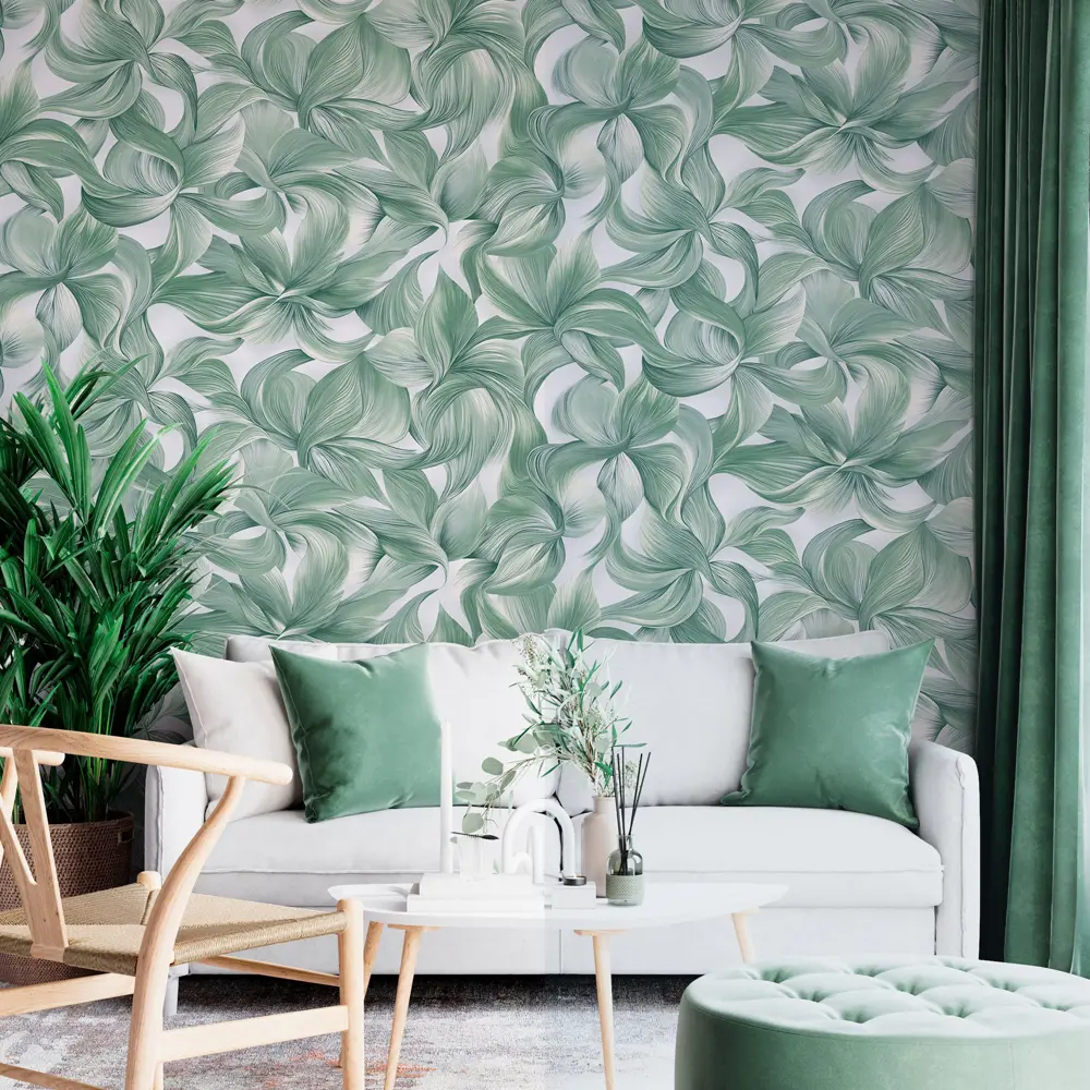 Обои флизелиновые Wallsecret Peru зеленые 1.06 м 8895-28 STLM-2136345 - Вид №3