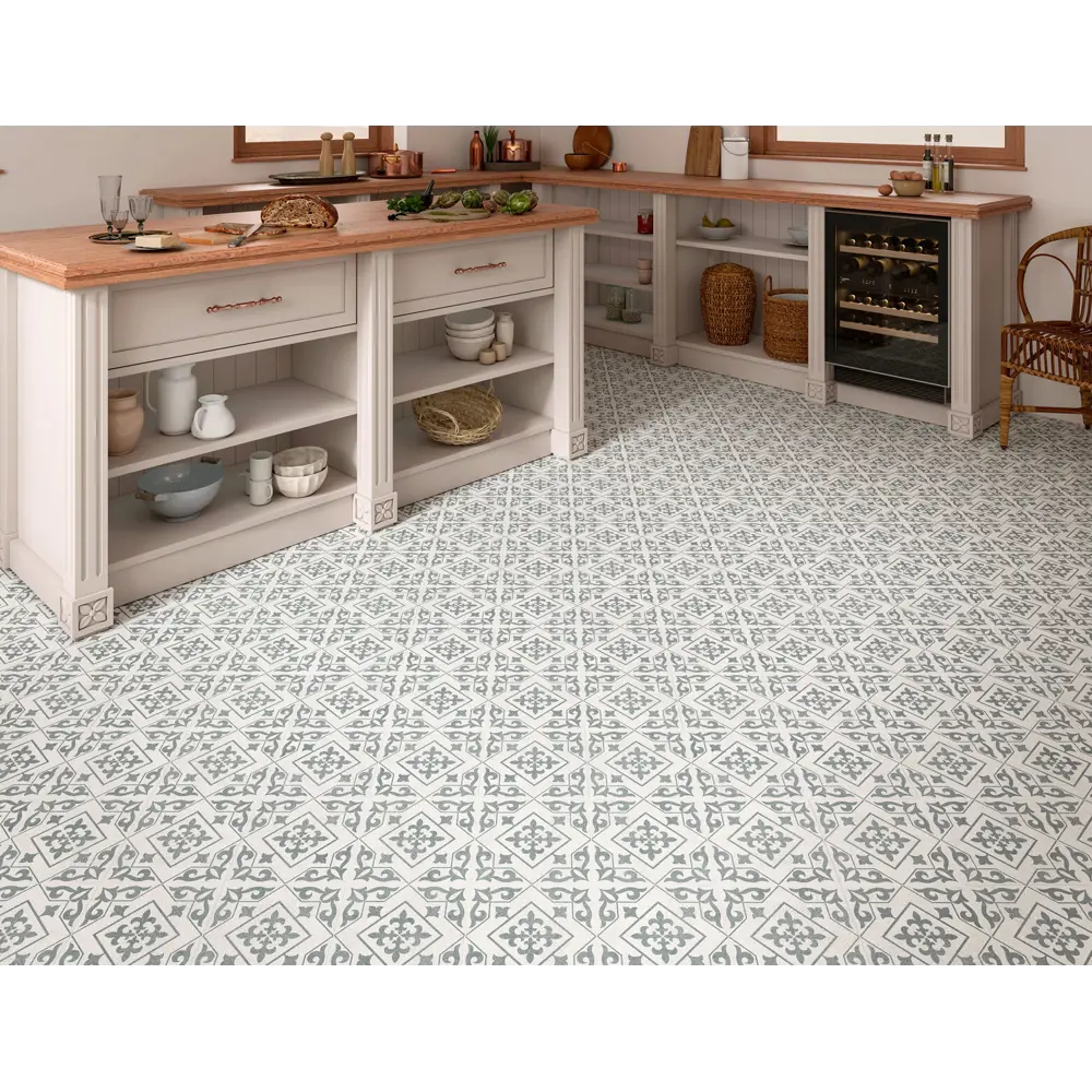 Глазурованный керамогранит Temple Silver 45x45 см 1 м² матовый цвет серый Santreyd Timeless STLM-2055441 - Вид №2