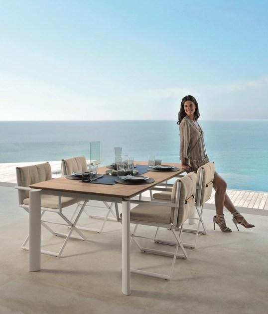 Talenti Садовый стол из тикового дерева раздвижной Domino Domtp160 / 200 - Вид №5