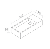 L319T0RPV2.100 Подвесная раковина прямоугольная A. e T. Italia ACQUAFREDDA Белый глянцевый AeT ITALIA - Вид №3