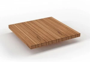 solpuri Низкий квадратный журнальный столик из тика Plateau