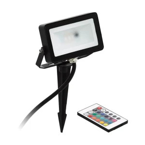 Ландшафтный светодиодный спот Faedo на колышке с пультом RGB, цвет чёрный