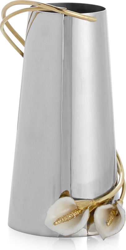 10612920 Michael Aram Ваза Michael Aram "Каллы" 21,5см (серебрист.) Сталь нержавеющая 